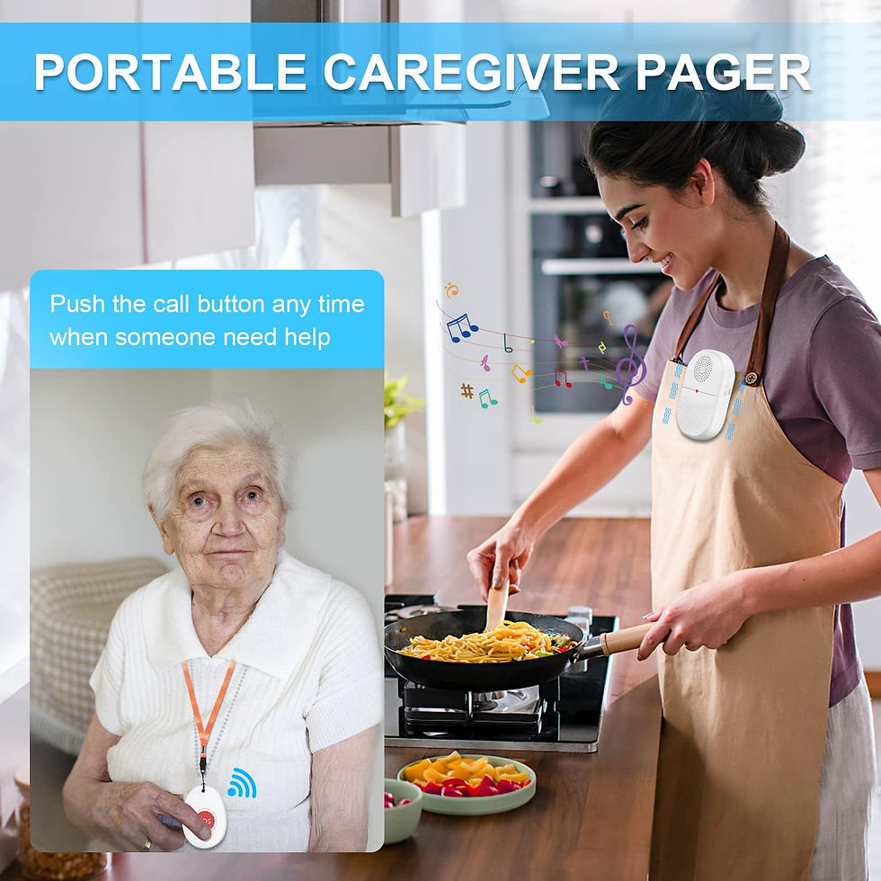 Thumbnail: ChunHee Wireless Call Button Nurse Alert Caregiver Pager System Bell for