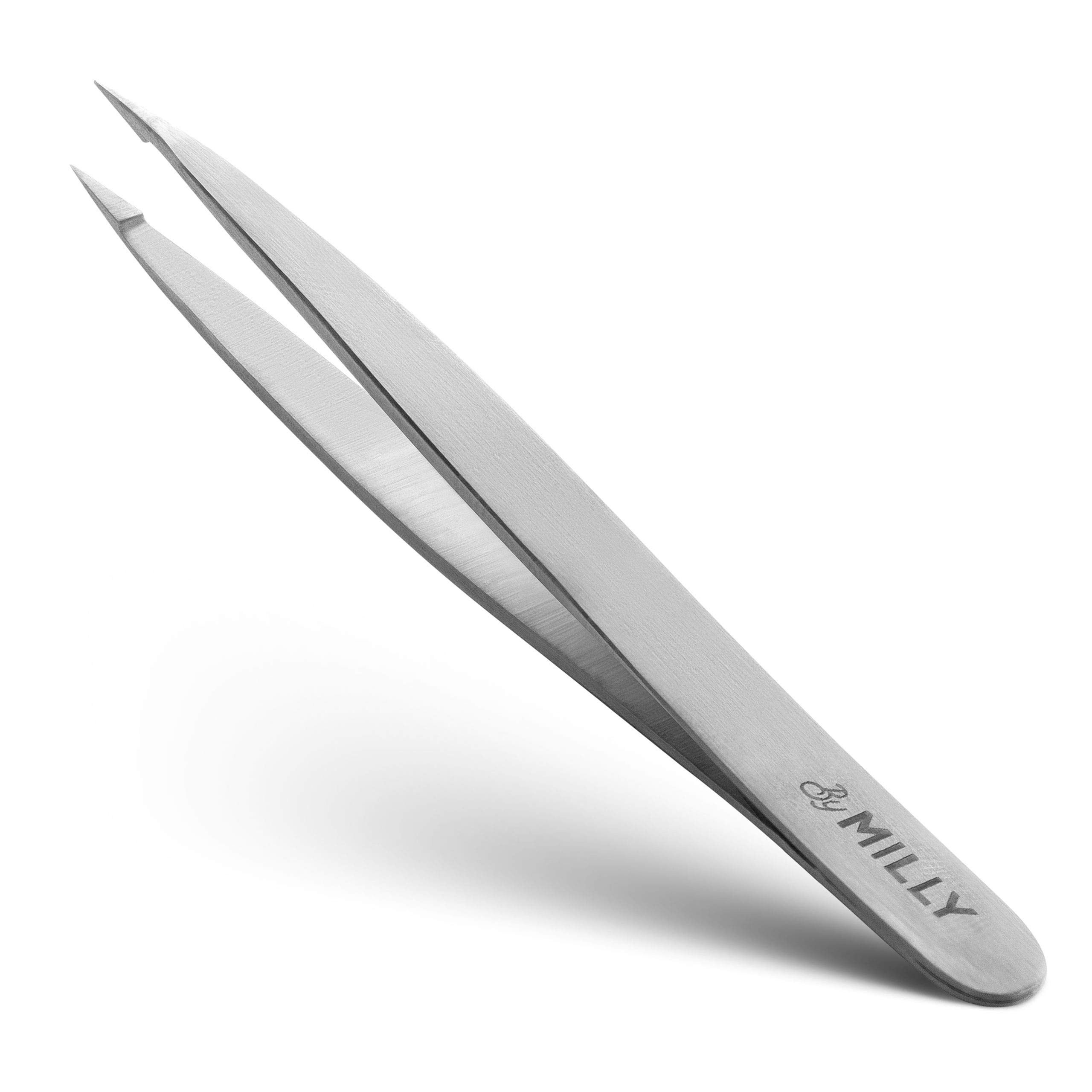 By MILLY Pointed Tweezers - 100% German Steel, Precision Tip