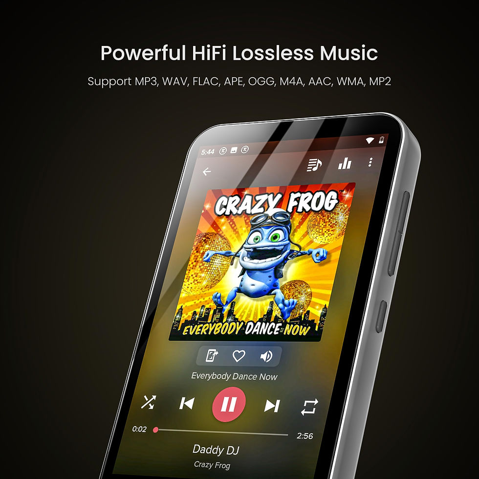Thumbnail: TIMMKOO 80GB MP3 Player for Kids with Bluetooth, WiFi, Spotify, Audible - Grey