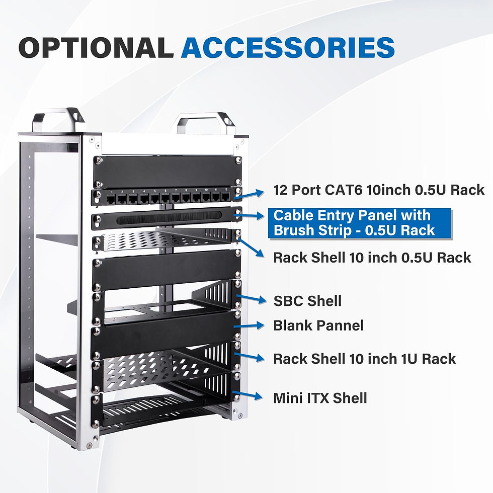 Thumbnail: GeeekPi Cable Manager Rack Mount, DeskPi Server Rack, Cable Entry Panel