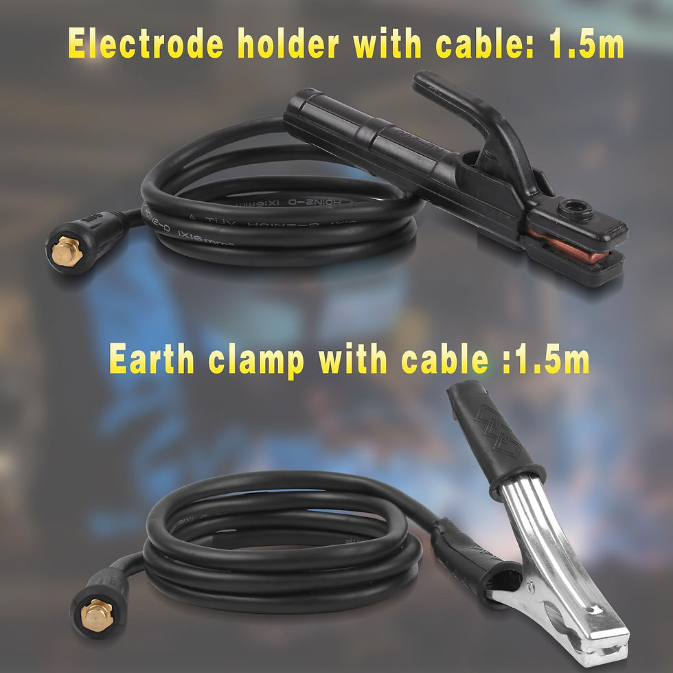 Thumbnail: MMA/ARC Electrode Holder Lead ARC With Cables, Connector Welding Ground Clamp