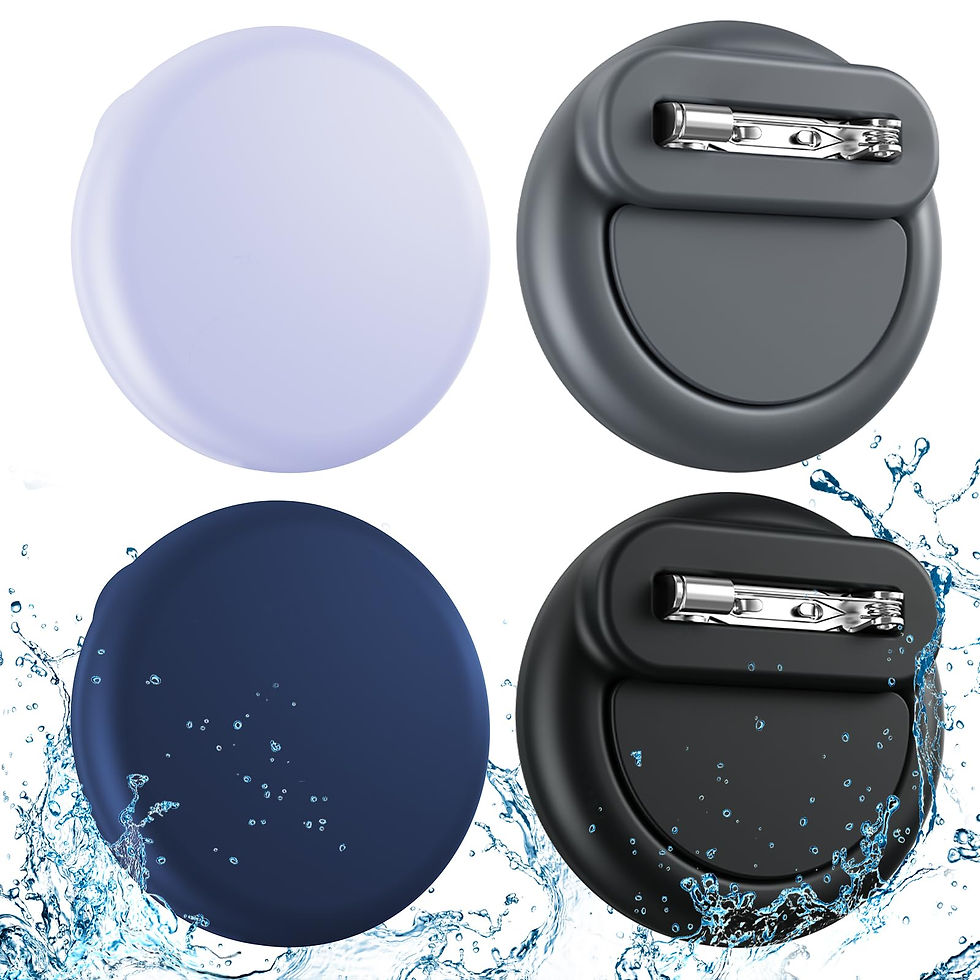 Thumbnail: AirTags 4-Pack Holder for Kids, Waterproof, Black/Navy/Grey/Purple