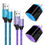 Thumbnail: Type C Charger Block for Samsung Galaxy S23, iPhone 16, Purple/Blue