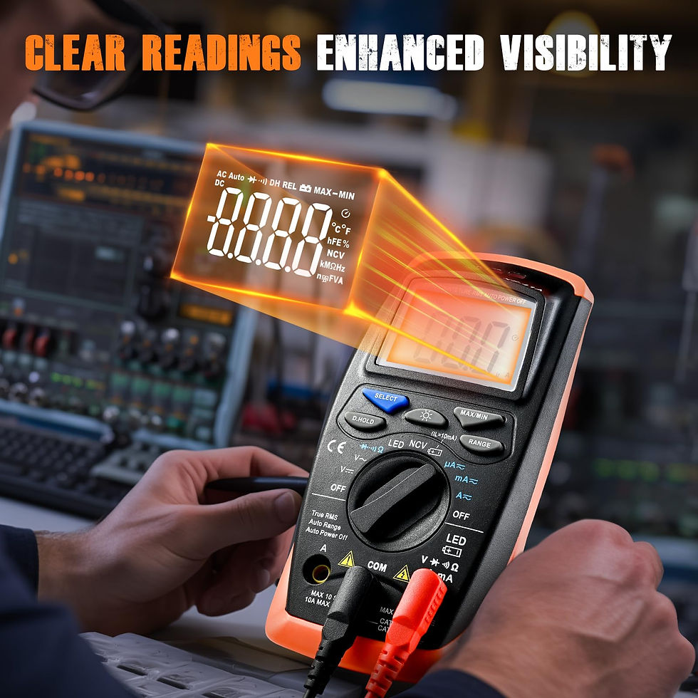 Thumbnail: Multimeter Voltage Tester, 2000 Counts Digital, for AC/DC Current and Resistance