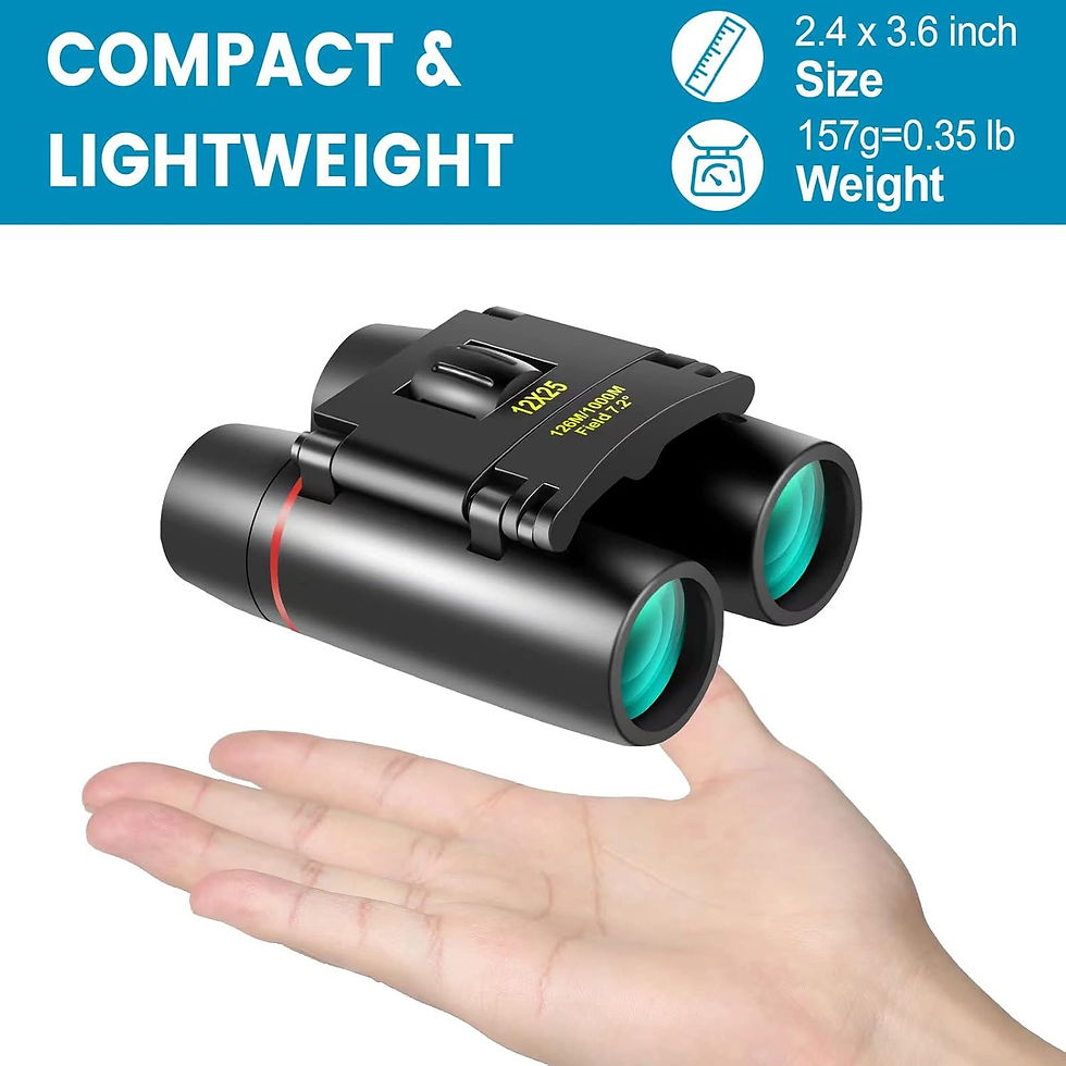 Thumbnail: 12x25 Mini Binoculars, Compact, High Powered for Travel, Bird Watching