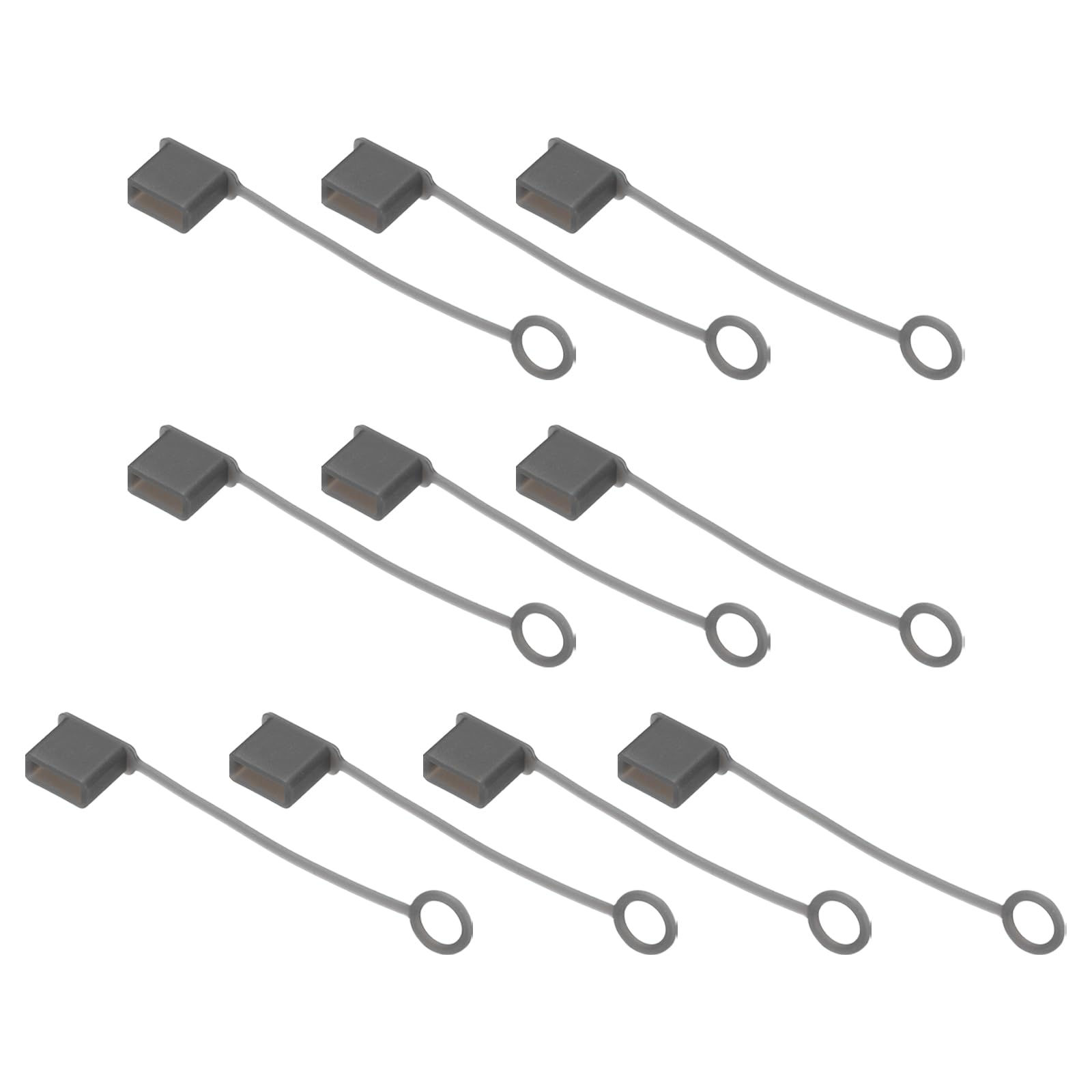 MECCANIXITY 10PCS USB Port Covers, Silicone Dust Protectors for Laptop Ports