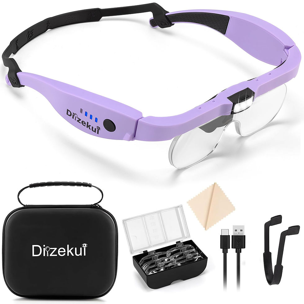 Thumbnail: Magnifying with Lenses, for Close Work Carry Case, Headset Headband Hobby Cross