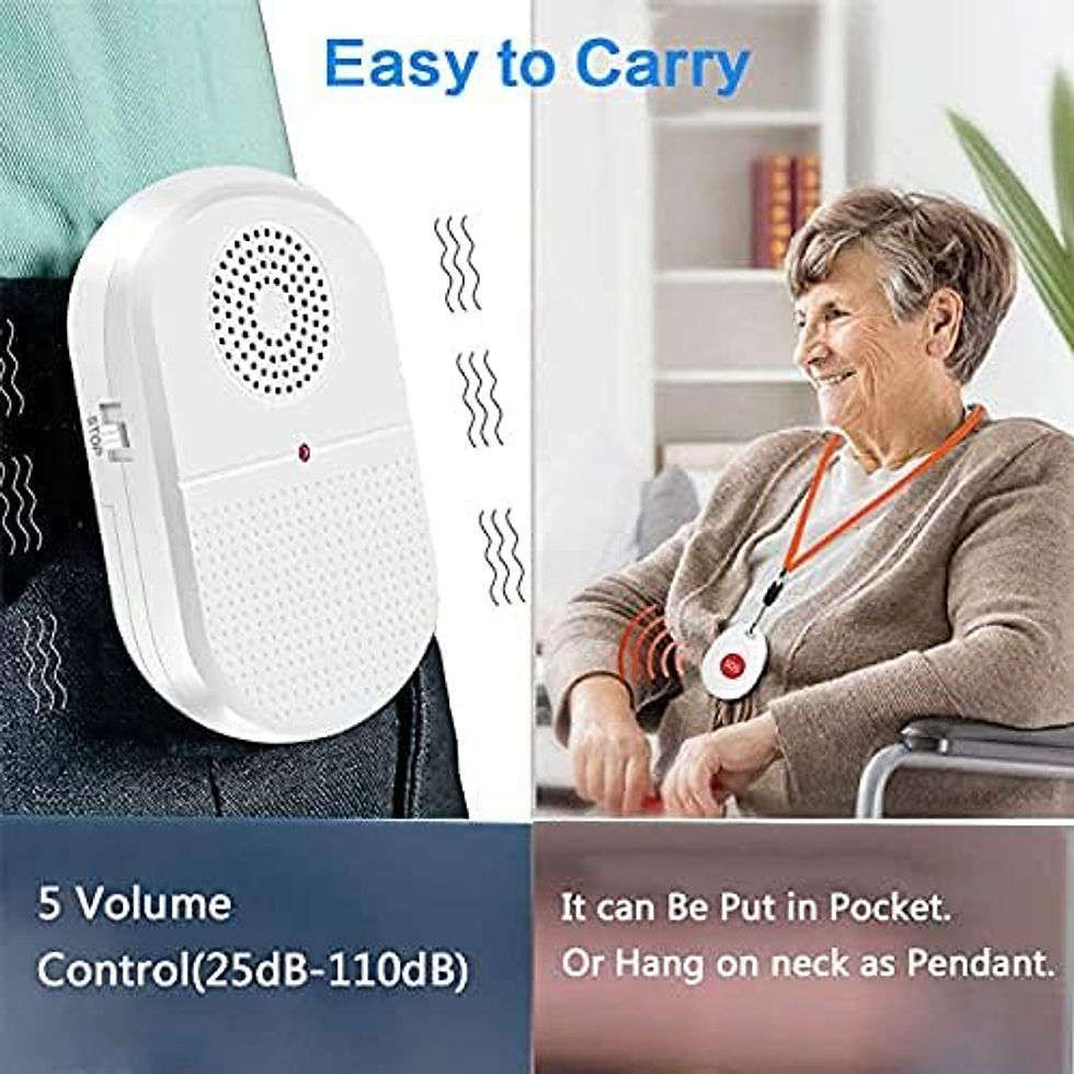 Thumbnail: ChunHee Wireless Call Button Nurse Alert Caregiver Pager System Bell for