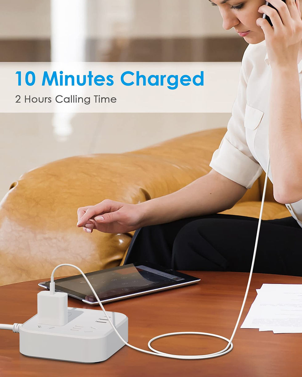 Thumbnail: iPhone Charger Fast Charging 10FT 20W USB C Block + Cable, White, 2-Pack