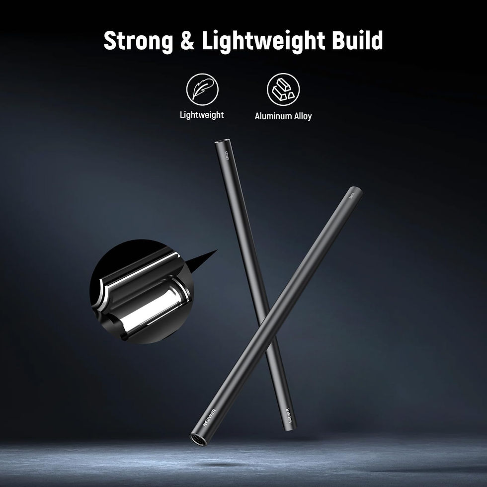 Thumbnail: NEEWER 15mm Rod (12"/30cm, 2-Pack) for Shoulder Rig, Aluminum Alloy Extension