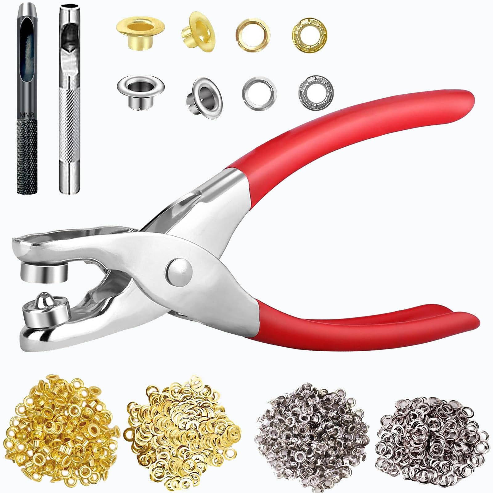 403Pcs Tool Kit, Eyelet Kit with 1/2 Inch Grommet Leather Hole Punch Eyelets