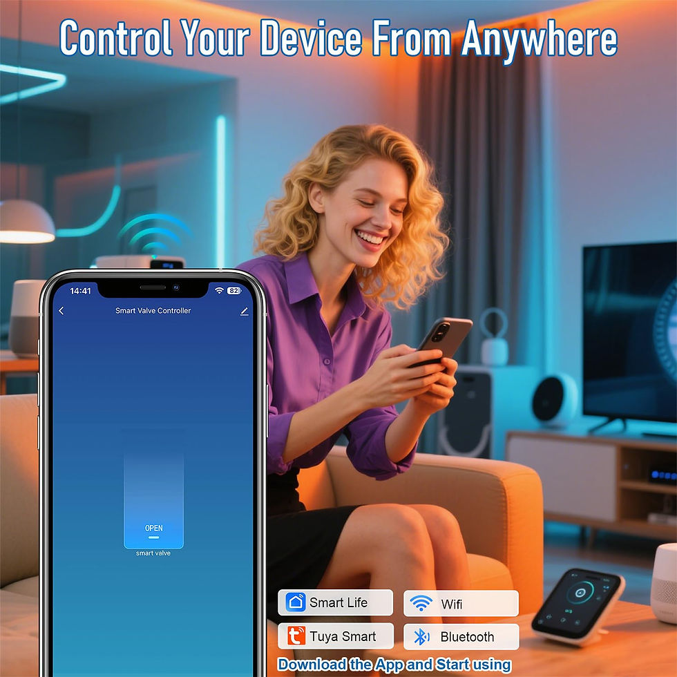 Thumbnail: Smart Ball Valve, WiFi Shutoff Water App Control, Supports Only, Various Sizes,
