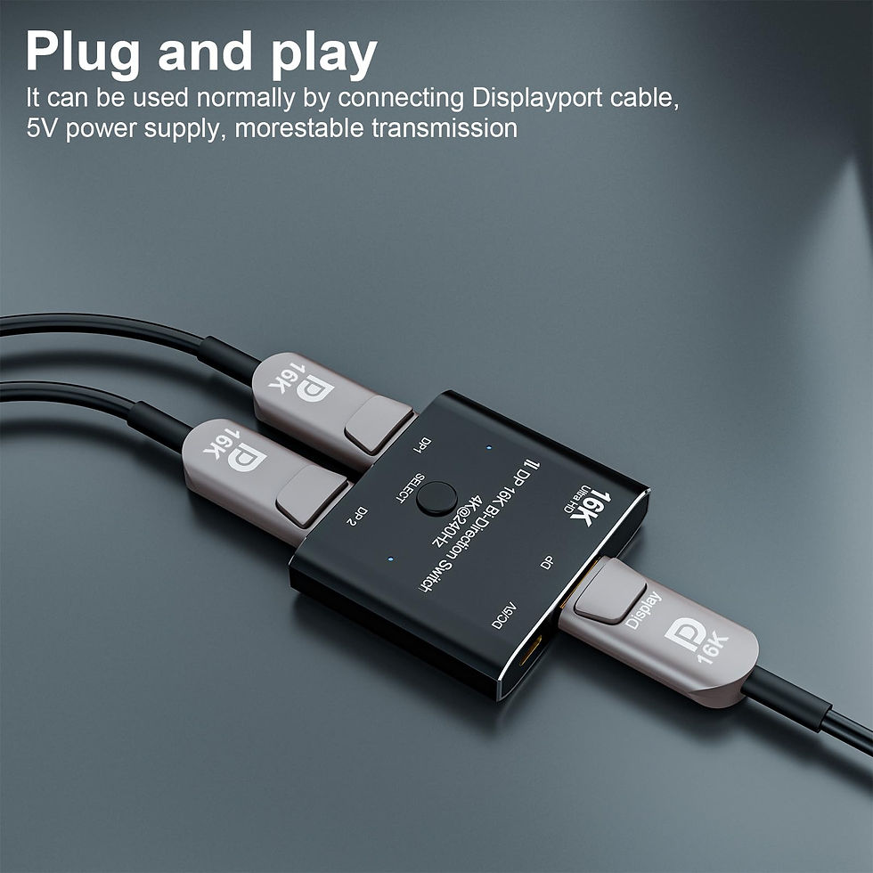 Thumbnail: CABLEDECONN DisplayPort DP Video Switch Bi-Direction Ultra 2.1 8K 10K HD