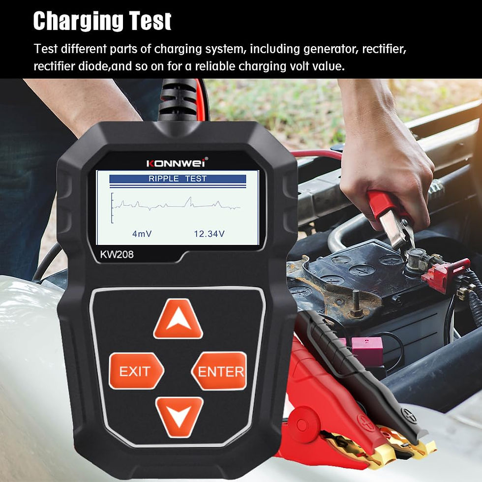 Thumbnail: KONNWEI KW208 12V Car Battery Tester, Digital Auto Battery Analyzer