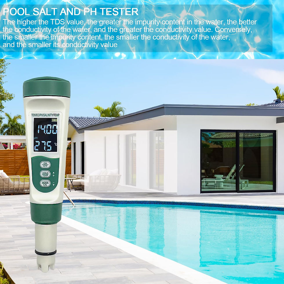 Thumbnail: Aquarium Salt Tester - Pool Test Strips, Digital Meter PH for Water, Tool,