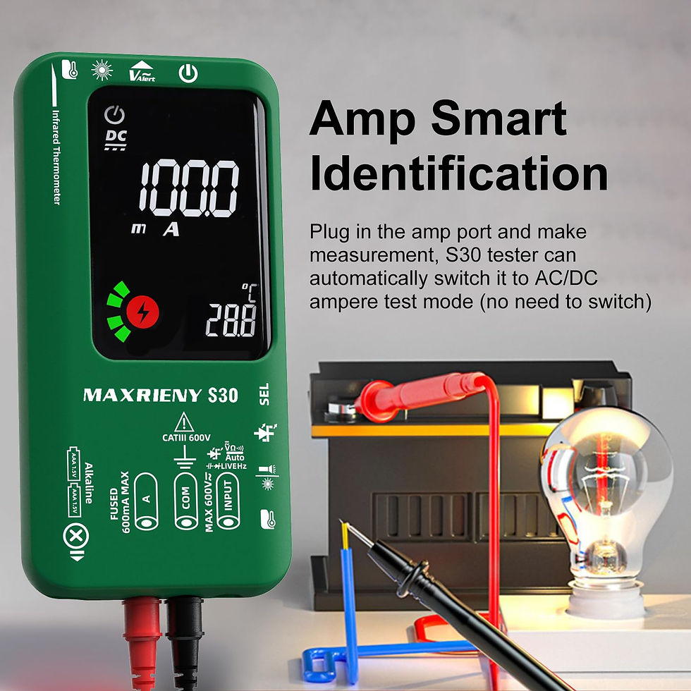 Thumbnail: Digital Multimeter & Infrared Thermometer, Smart Voltmeter, Rechargeable