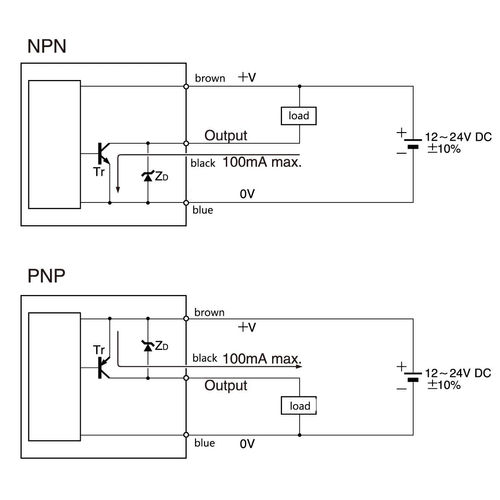 Thumbnail: Taidacent Sensor Wires Flat Switch (NPN 12~24VDC Proximity 3 Open, NPN