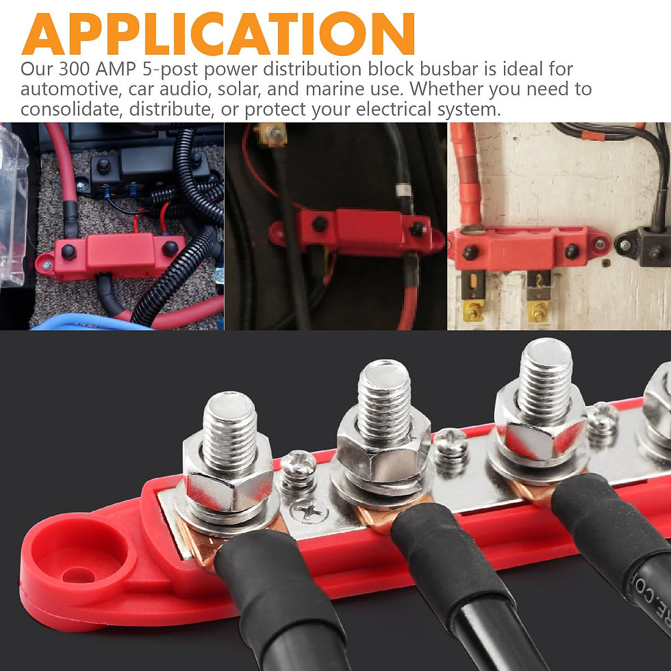 Thumbnail: Bus Bar 12V 300A, Power Distribution Block for Automotive & Marine