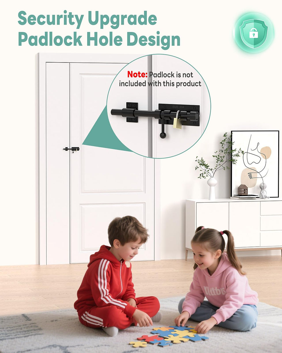 Thumbnail: 304 Stainless Steel Slide Bolt Gate Latch, 8-Inch Sliding Barrel Bolt Door Lock