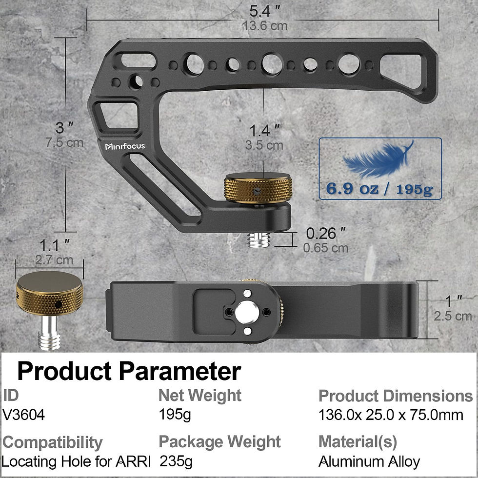 Thumbnail: Camera Top Handle, Universal 1/4" & 3/8" Threads, with Cold Shoe Adapters