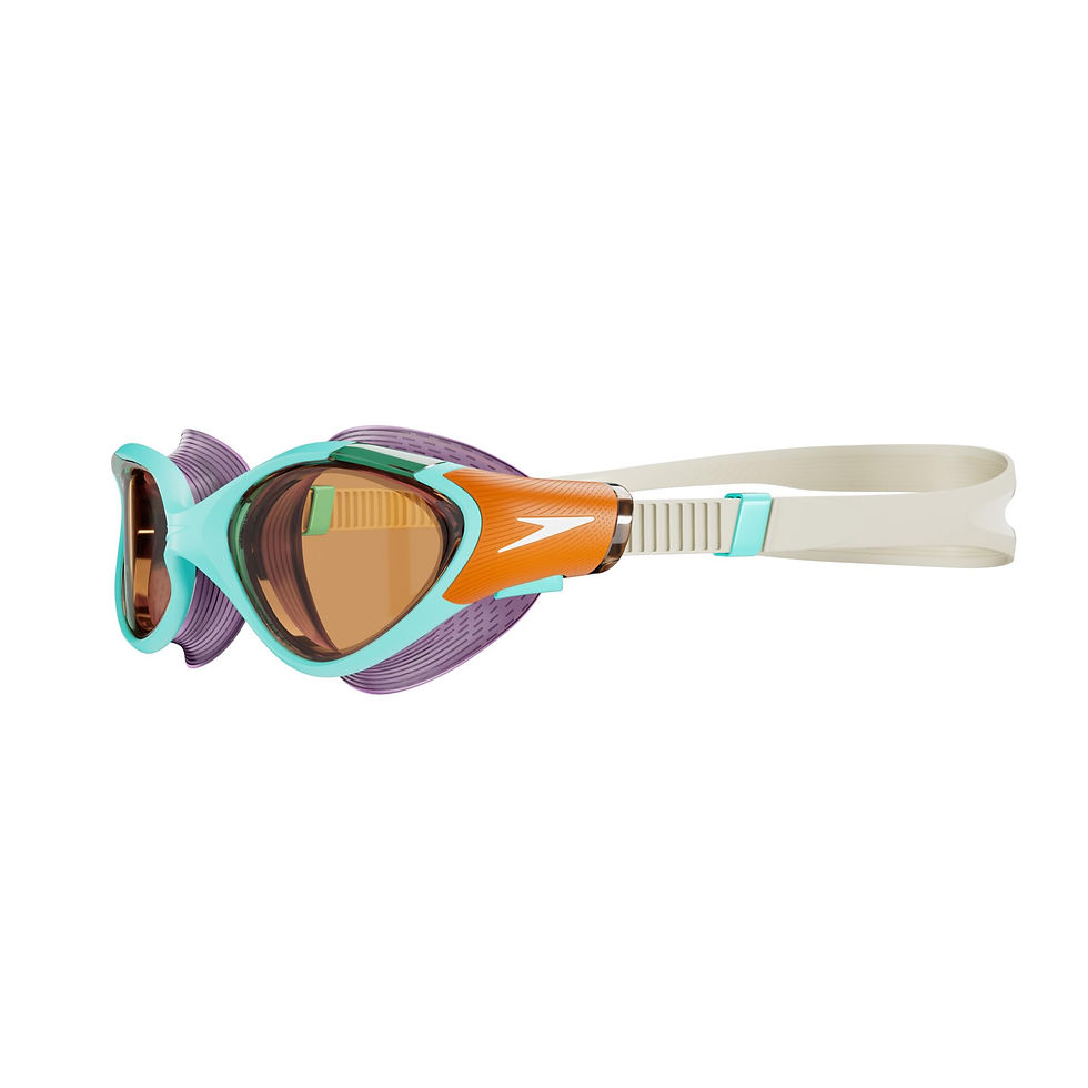Thumbnail: Speedo Biofuse Spice/Pale Tan One Size Women's Swim Goggle 2.0 Marine