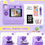 Thumbnail: Kids Camera Instant Print 24MP 1080P Video Selfie for 3-12 Years, Purple