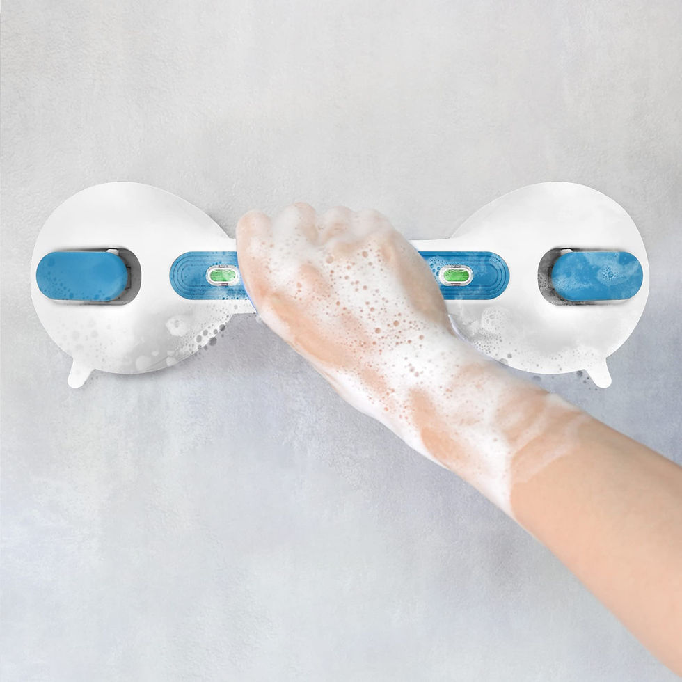Thumbnail: Shower Grab Bar, Suction Cup Grab Bar With Color Indicator (2 Packs)
