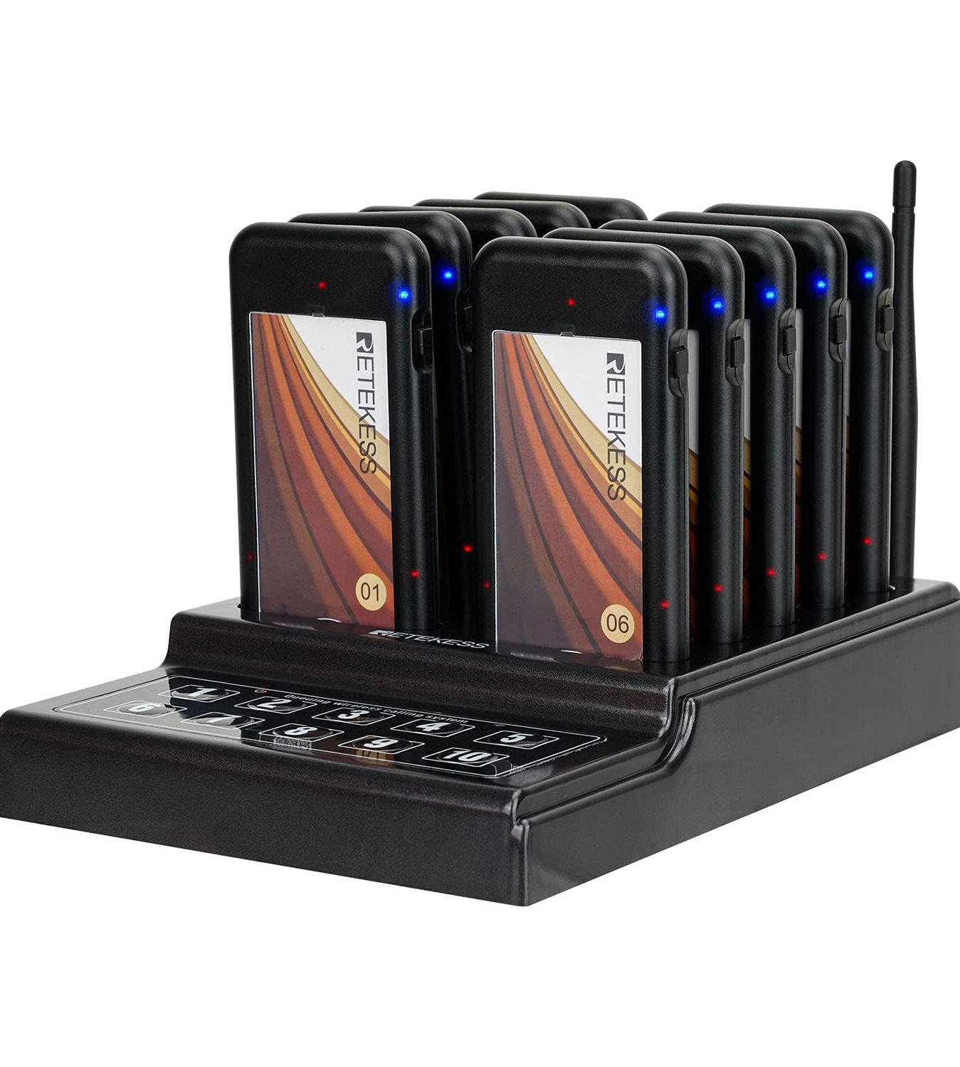 Retekess TD174 Restaurant Pager 10 Buzzers Flash + Vibration Reminder