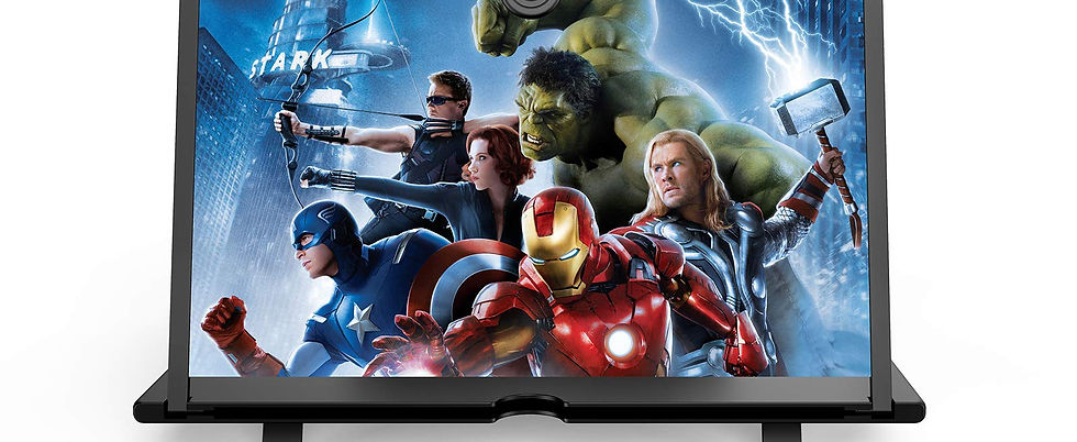 Thumbnail: 12" Screen for Cell HD Projector Magnifier Phone,3D Magnifying (Black Black-12"