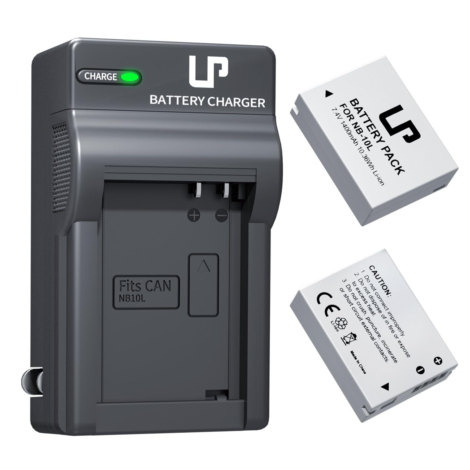 LP NB-10L Battery Charger Pack, 2-Pack for Canon PowerShot G1X, G3X, SX40 HS