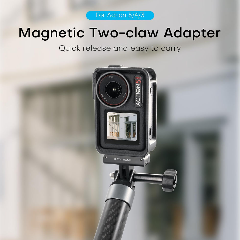 Thumbnail: REYGEAK Quick Release Adapter for DJI OSMO Action, Dual-Claws Mount, 2-Pack