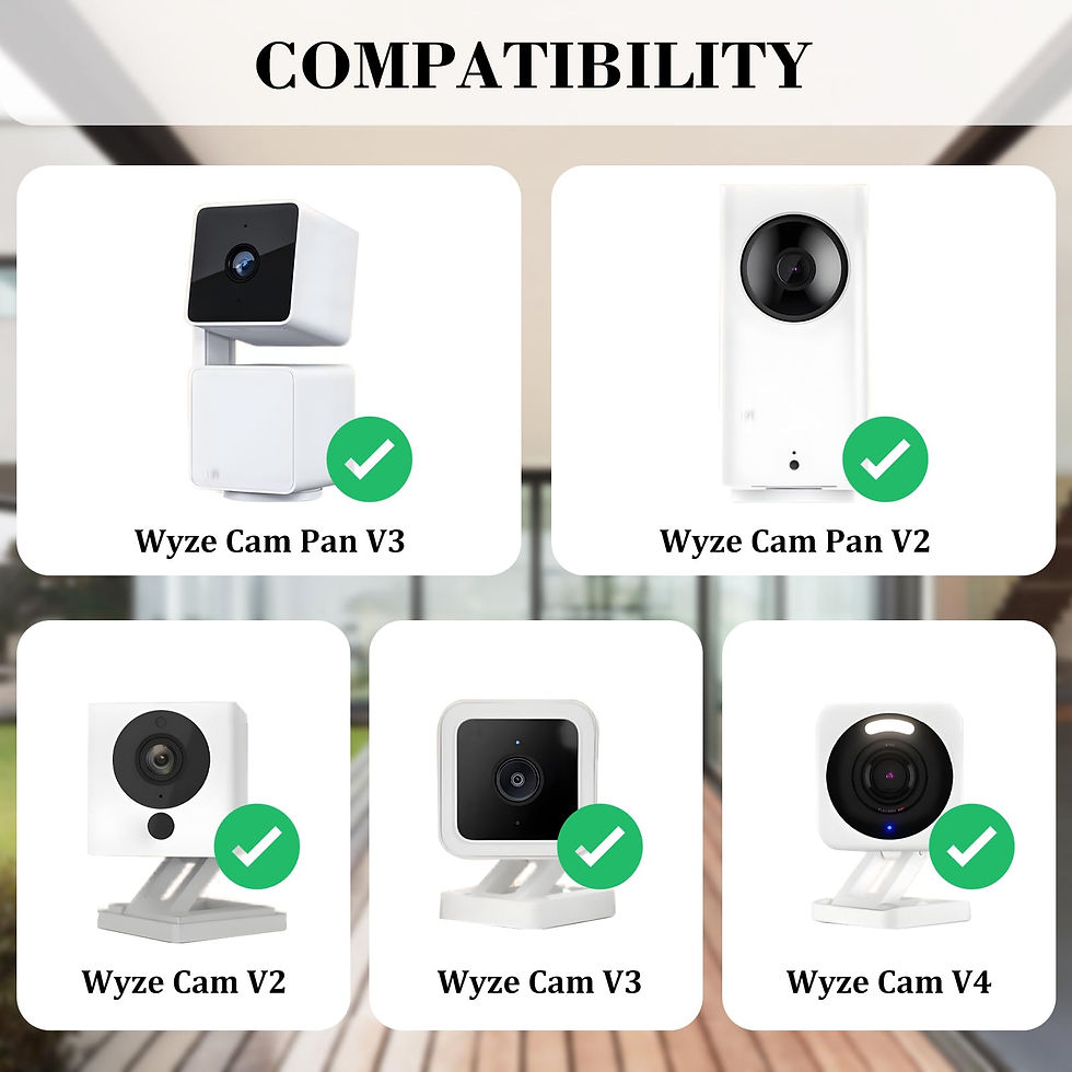 Thumbnail: 2-Pack Metal Corner Wall Mount Brackets for Wyze Cam Pan V3/V2, Max Coverage