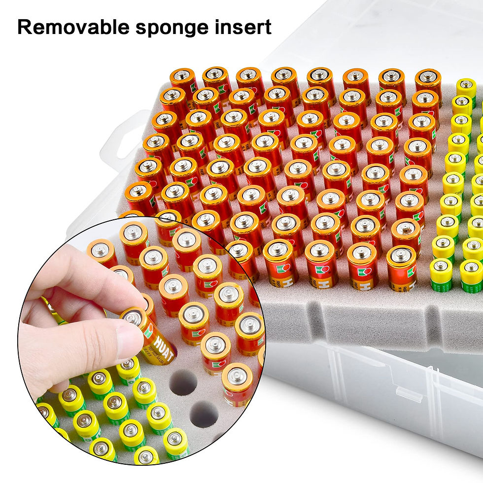 Thumbnail: Battery Organizer for 134pcs AA/AAA with Tester, Double-Sided Storage