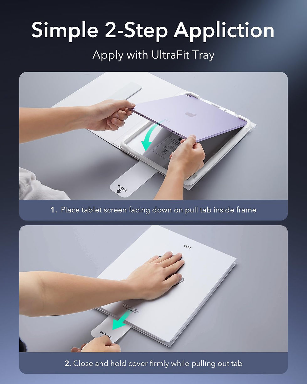 Thumbnail: ESR 2-Pack Screen Protector for iPad Air 13", Full Pencil Support, Bubble Free