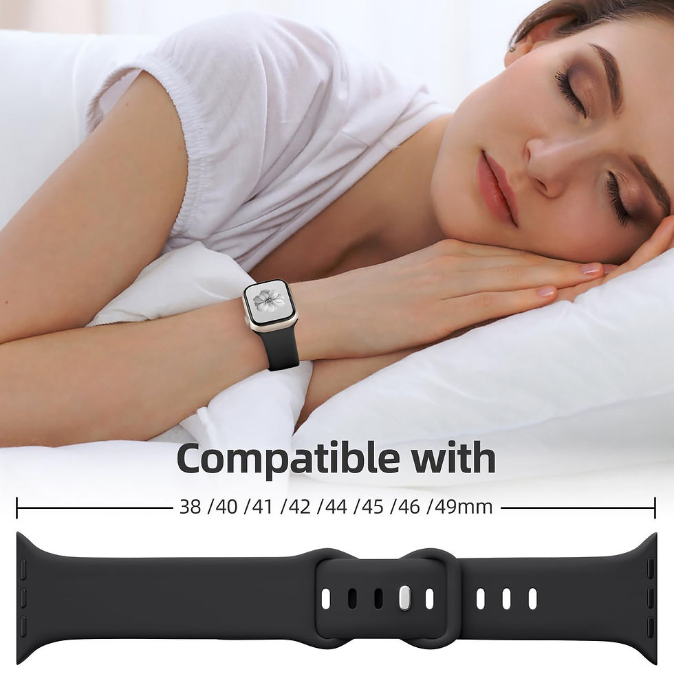 Thumbnail: Wepro Apple Watch Silicone Sport Band, Black, 38/40/41mm Series 10