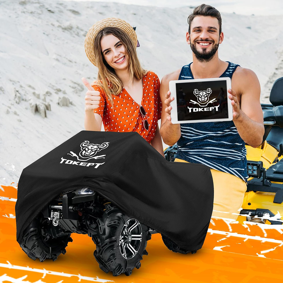 Thumbnail: ATV Cover, Heavy Duty Waterproof Oxford Fabric 4 86" Yamaha Black Protective