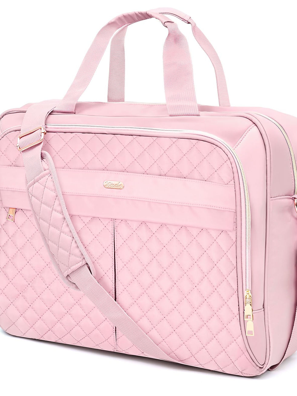 17 Inch Laptop Bag for Women, Large Computer Briefcase, Messenger Bag (Pink)