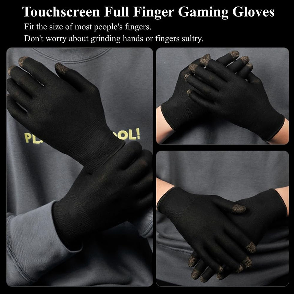 Thumbnail: Touchscreen Gaming Gloves, Anti-Slip for PUBG, Full-Finger Mobile Use