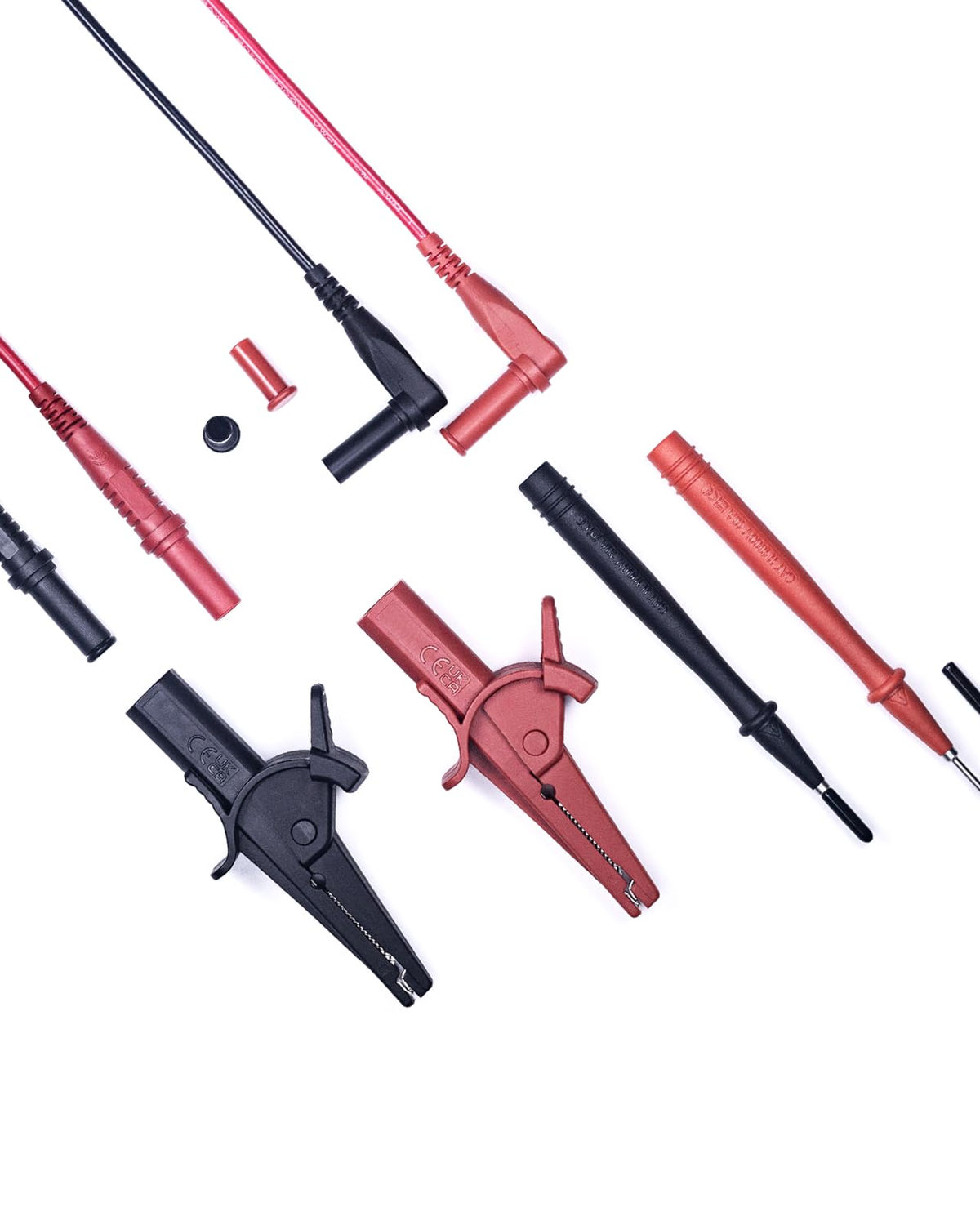 Multimeter Leads Kit with Heavy Duty Clips and Ultra-Sharp Test Probe Tips,