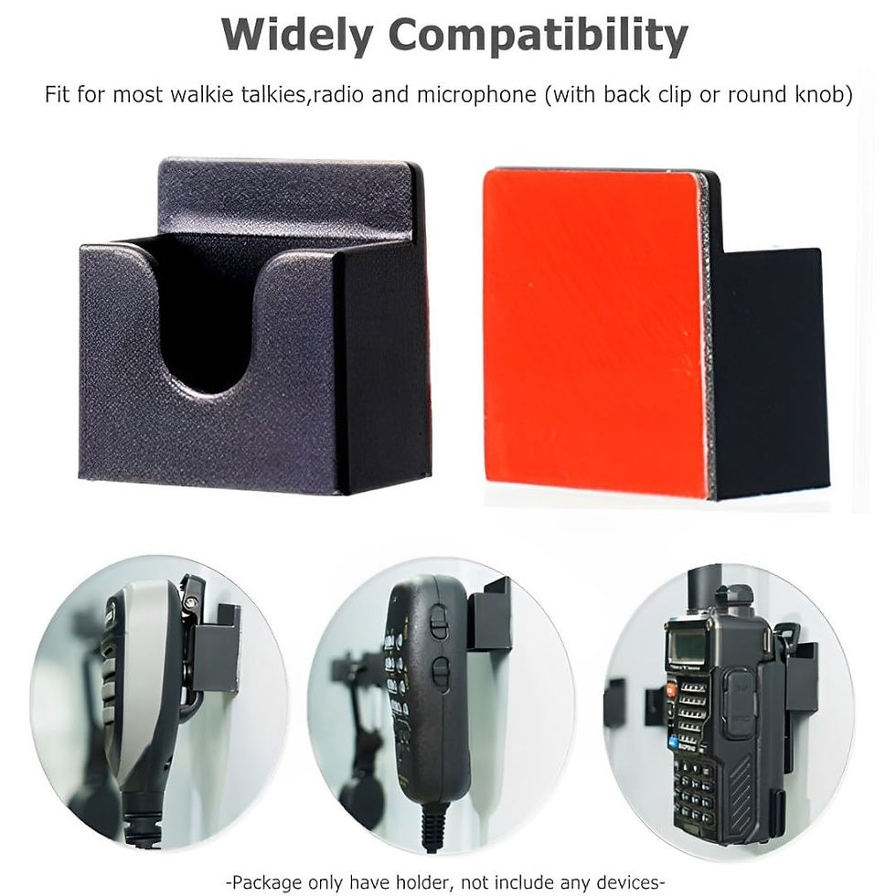 Thumbnail: Universal Walkie Talkie Holder, 4-Pack, Car Ham Radio Microphone Mount