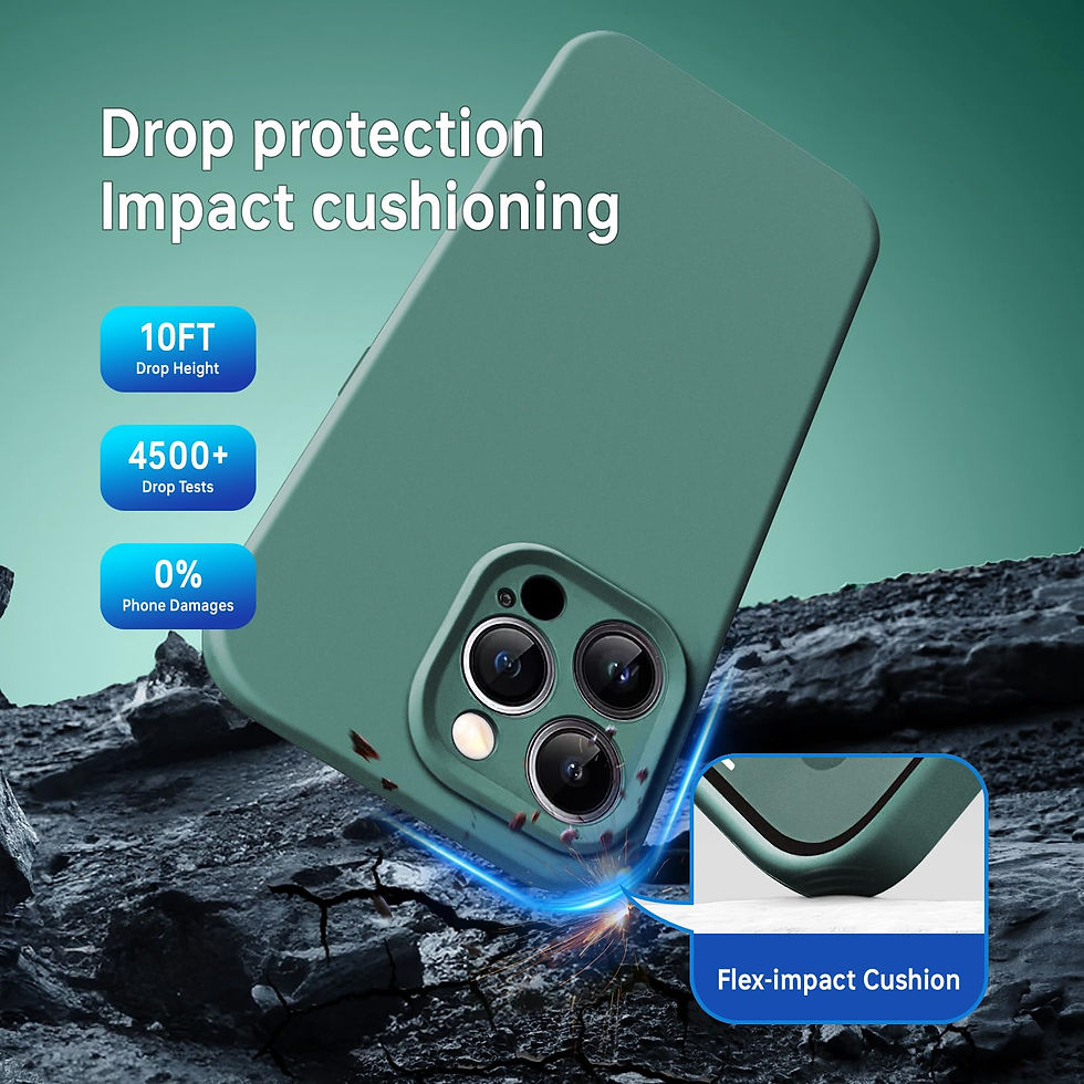 Thumbnail: SUW iPhone 16 Pro Max Silicone Case with Full Camera Protection (Midnight Green)