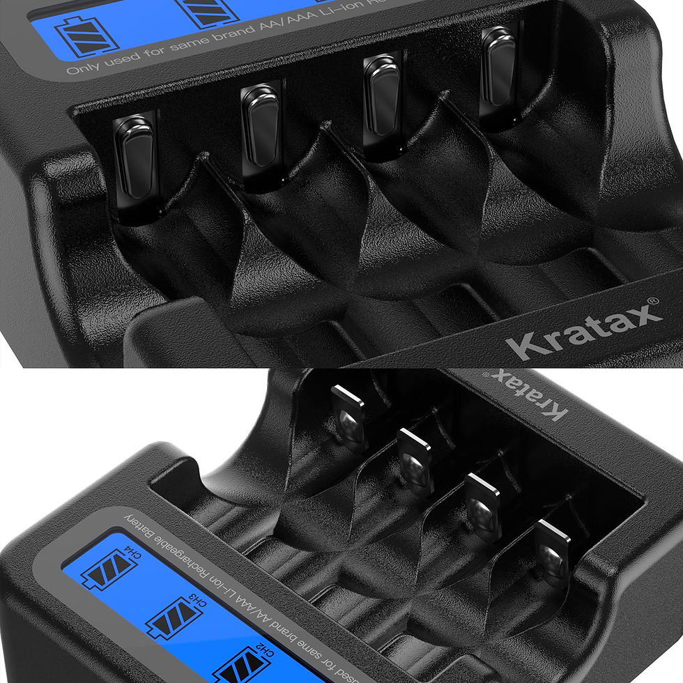 Thumbnail: 4-Bay Intelligent Battery Charger for AA/AAA Lithium Batteries, 1.5V