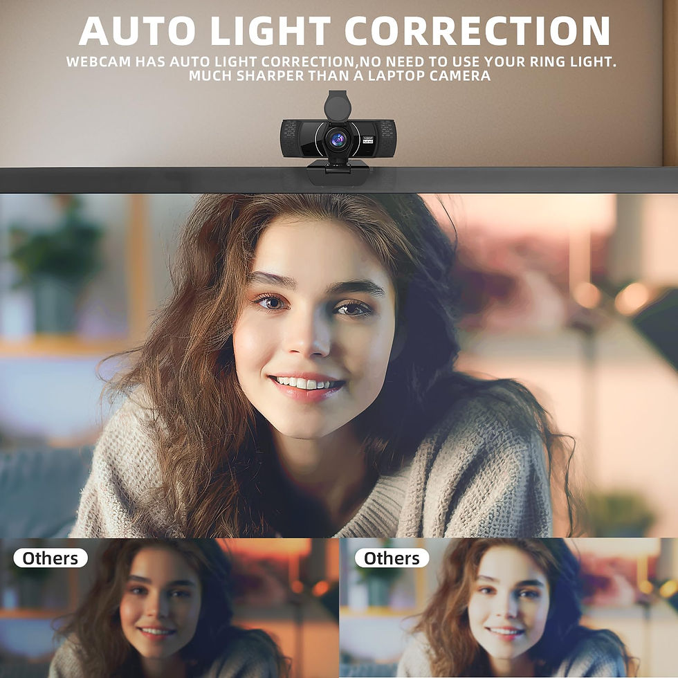Thumbnail: Webcam 1080P for PC, Streaming Camera with Microphone & Privacy Cover