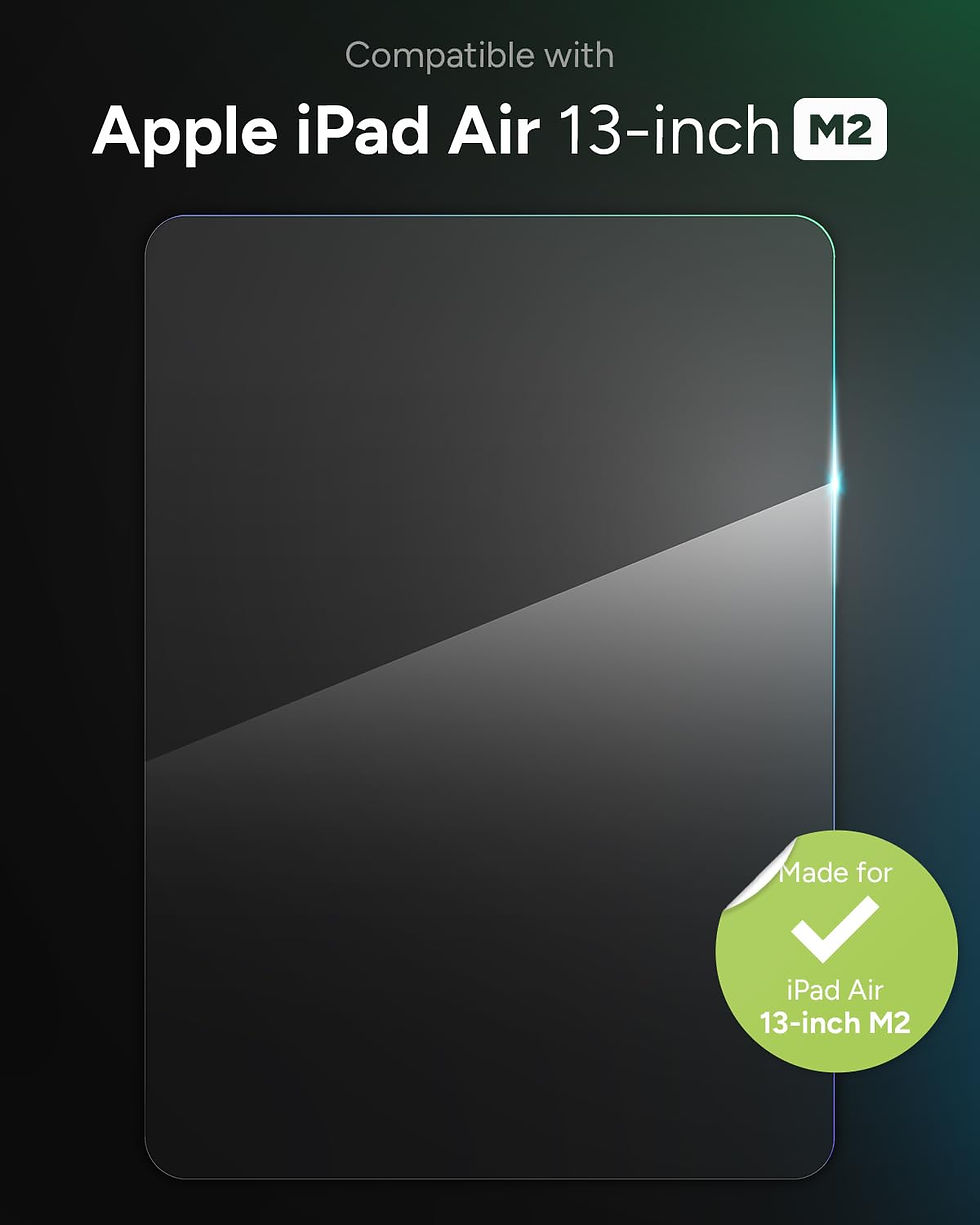 Thumbnail: ZAGG Glass Elite iPad Air 13" (M2) Screen Protector - Ultra-Strong, Eco-Friendly