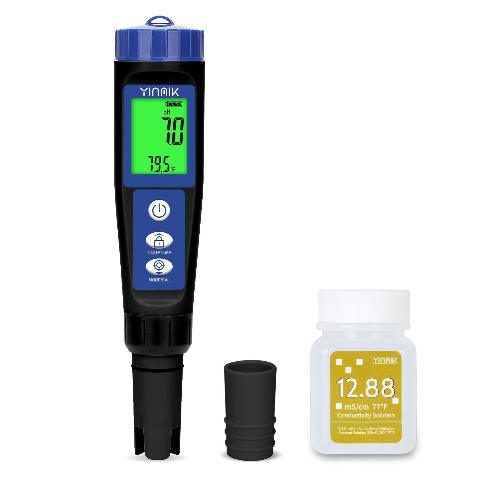 pH Salt Tester for Saltwater Pool Meter Salinity 6 Black pH Salt EC TDS