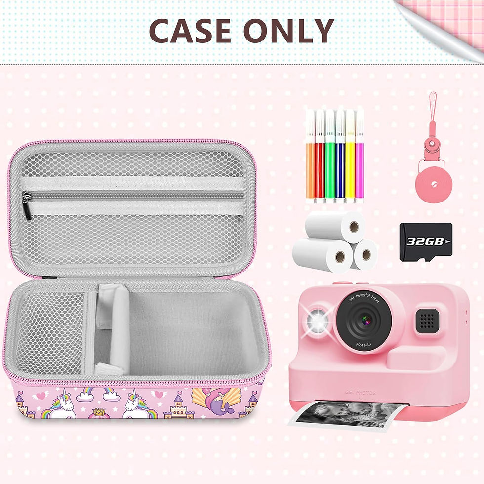 Thumbnail: Leayjeen Kids Camera Case, for Instant Print Cameras, Pink Unicorn