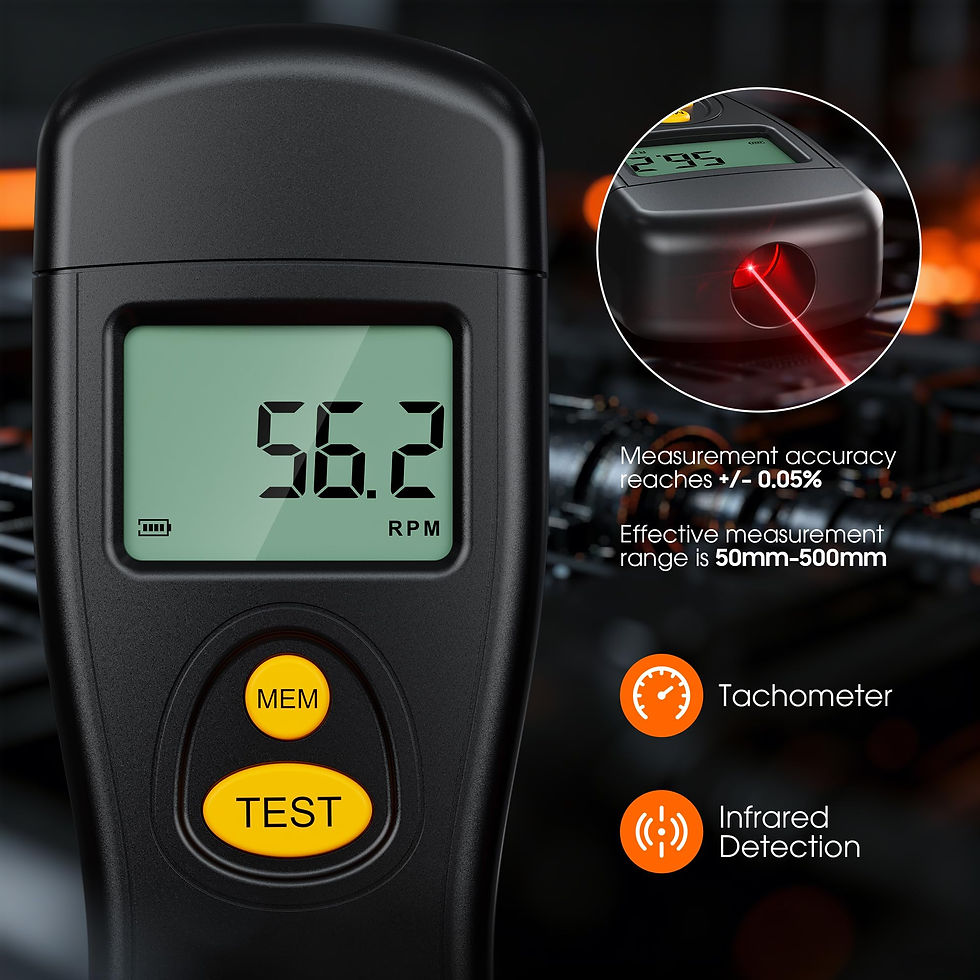Thumbnail: Digital Noncontact Laser Photo Sensor with to Tachometer, 30 99,999 Accuracy,