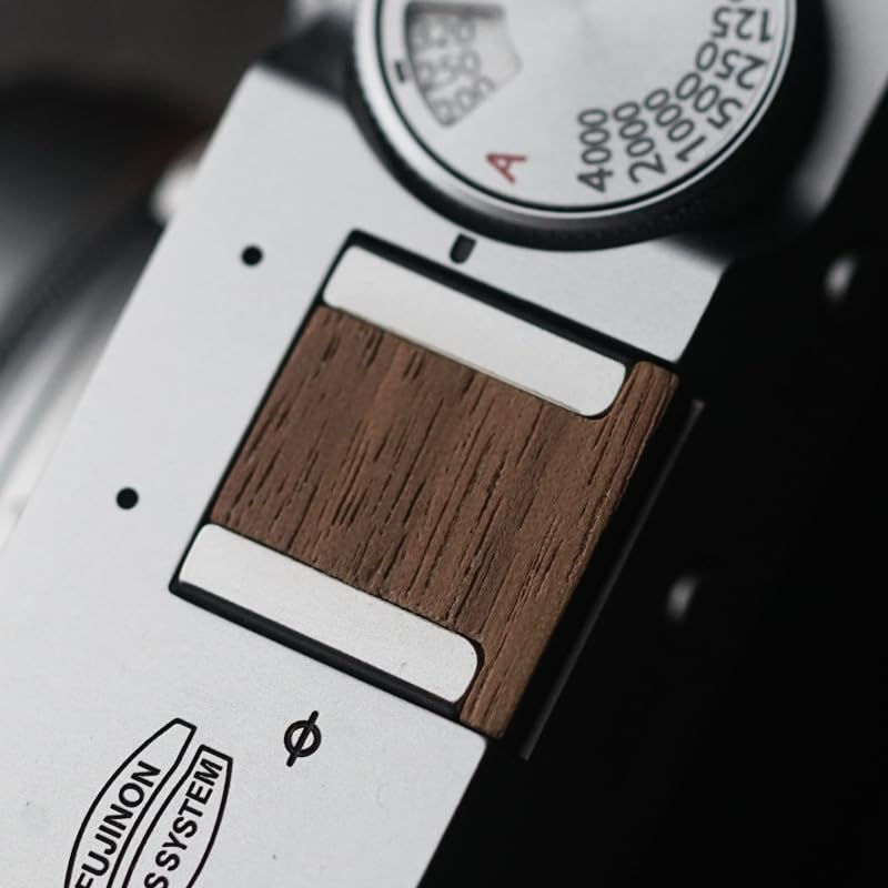 Wood Hot Shoe Cover for Fuji Cameras X-Pro1, X100V, XT Series (Walnut)