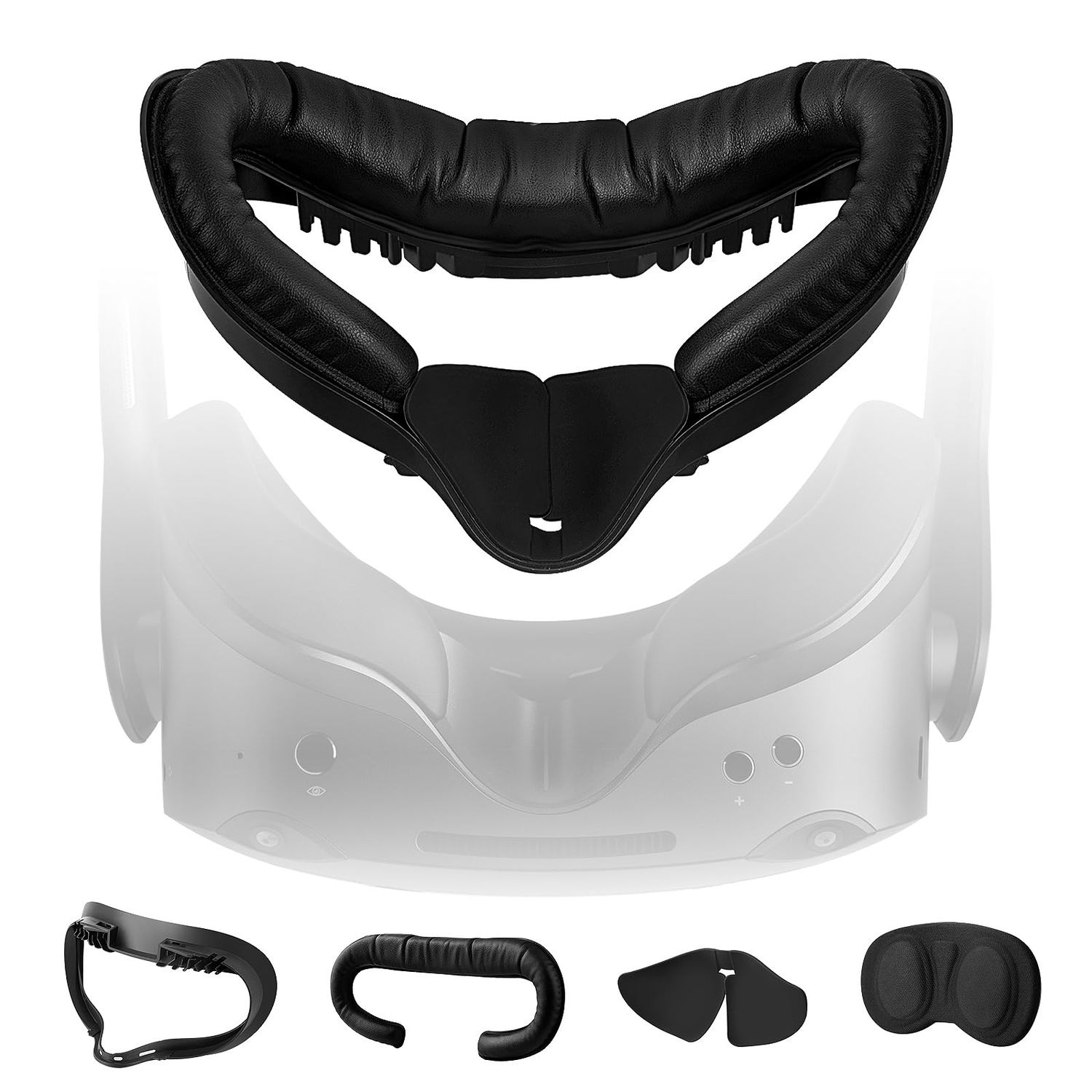 VR Facial Interface Kit for Oculus Quest 2, Anti-Leak Nose Pad, Foam Covers