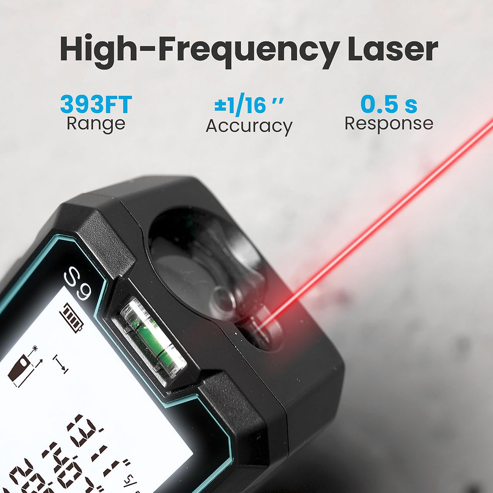 Thumbnail: ACEGMET Laser Tool, Tool with Measure, 393ft/120m Measurement Bubble Levels,
